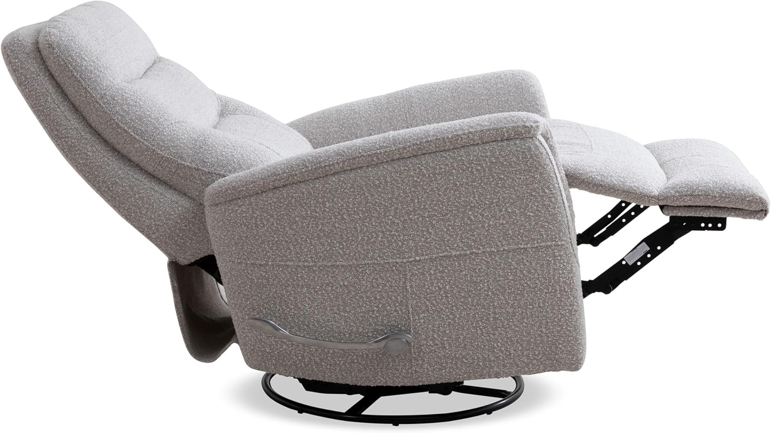 Parker Living Gemini - Cotton Swivel Glider Recliner by Bloke in Warm Neutral, Recliner Chair with 96% Polyester, 4% Acrylic Upholstery, Nursery Glider Recliner