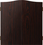 Viper Vault Cabinet & Shot King Sisal/Bristle Dartboard Ready-to-Play Bundle with Two Sets of Steel-Tip Darts, Throw Line, and Dry Erase Scoreboards, Walnut Finish