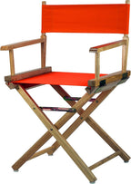 Casual Home 18" Director's Chair Natural Frame with Orange Canvas