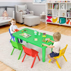 Costzon Kids Chairs, Stackable Plastic Colorful for Toddlers Boys Girls, Learn and Play Stools for School, Home & Play Room (Multicolor, 4 Chairs)