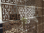 Ceiling Hanging Room Divider Panels, Walnut