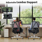 600LBS Big and Tall Office Chair,Ergonomic Mesh Office Chairs with Thicken Oversized Spring Cushion,Executive Computer Desk Chair Adjustable Upgraded 4D Armrests for Home Office,Black