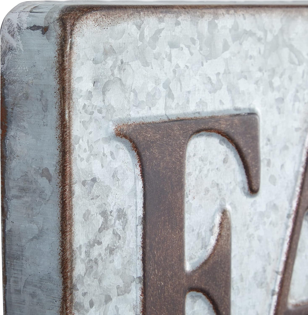 Deco 79 64335 Wall Sign, Bronze/White