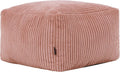 icon Amara Cord Bean Bag Footstool, Dawn Pink, Pouffe Footstool with Filling Included, Footrest, Bedroom, Living Room, Living Room Furniture