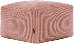 icon Amara Cord Bean Bag Footstool, Dawn Pink, Pouffe Footstool with Filling Included, Footrest, Bedroom, Living Room, Living Room Furniture