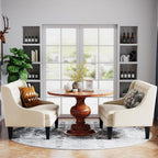Andeworld Modern Tufted Button Back Upholstered Loveseat for Dining Room Hallway or Entryway Seating,Ivory