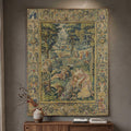LATETOMT Retro Medieval Tapestry Wall Hanging, Renaissance Garden Scene Art Decor, Cotton Linen Wall Decor for Bedroom Living Room Dorm 39x56in LTMMYW005