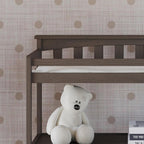 Child Craft Hampton Flat Top Crib and Changing Table Nursery Set, 2-Piece, Includes 4-in-1 Convertible Crib and Changing Table, Grows with Your Baby (Dapper Gray)