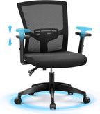 MAISON ARTS Mesh Office Chair Ergonomic Home Desk Chair Mid-Back Computer Task Chair with Breathable Mesh and Adjustable Armrests for Home Office