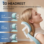 Ergonomic Office Chair with Adjustable Lumbar Support and Headrest, High Back Mesh Desk Chair for Home Office,Flip-Up Arms 90-120° Tilt Lock Rolling Swivel Task Chairs (White-Blue6065)