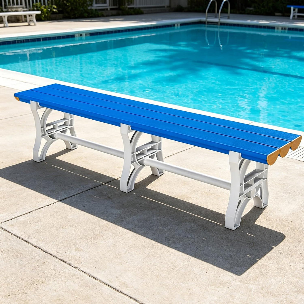 ABS Plastic Utility Bench for Locker Room, Pool, Gym and Spa, Indoor Outdoor Seating Bench(80inch)