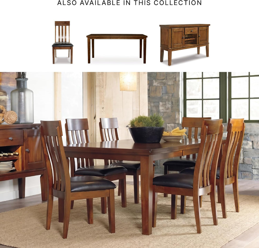 Signature Design by Ashley Ralene Rake Back 19" Dining Room Chair 2 Count, Medium Brown