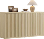 SICOTAS Buffet Cabinet with Storage Accent Sideboard Modern Credenza with Doors & Shelves Fluted Media Console Mid Century Coffee Bar Table for Living Room Kitchen Dining Room Hallway