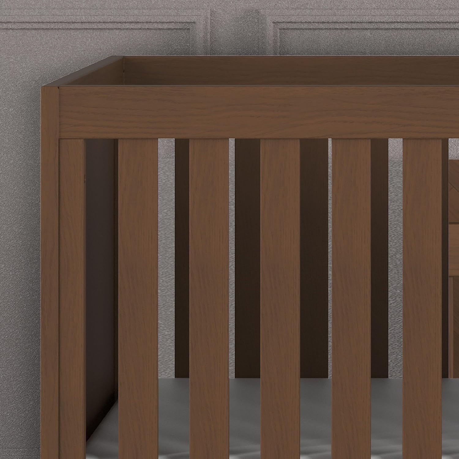 Child Craft Kieran Crib and Dresser Nursery Set, 2-Piece, Includes 3-in-1 Convertible Crib and 3-Drawer Dresser, Grows with Your Baby (Toasted Chestnut)