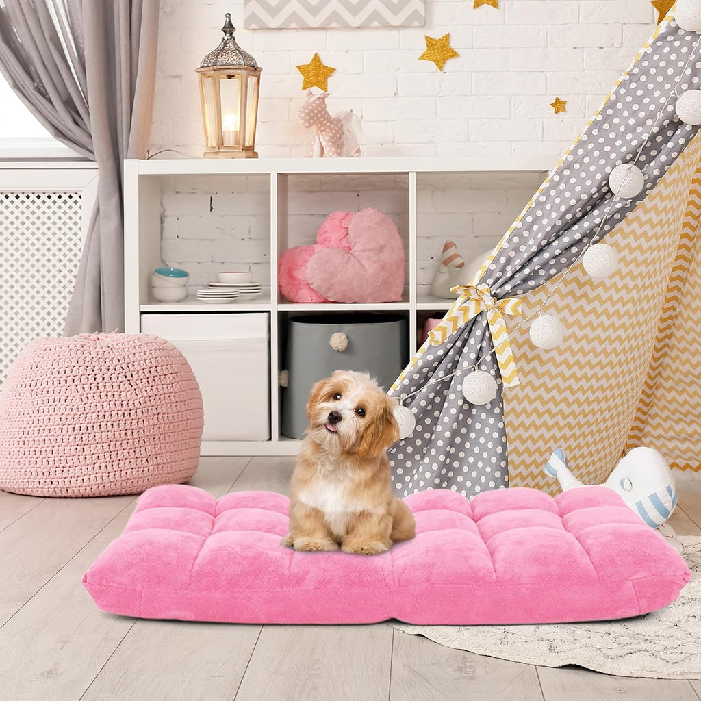 RELAX4LIFE Floor Chair with Back Support - 14-Position Adjustable Lazy Sofa Chair, Padded Sleeper Bed & Couch Recliner for Reading Meditation, Folding Floor Gaming Chair for Adults (Pink)