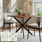 Unovivy 31.5" Small Square Dining Table for 2-4, Space Saving Kitchen Dinner Table, Industrial Compact Modern Dining Room Desk for Kitchen, Apartment, Rustic Brown