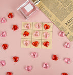 CHRORINE 70 Pcs Acrylic Heart Ornaments Translucent Hearts Shaped Gems Crystals for Table Scatter Decoration/Vase Fillers/Artwork in Valentine or Wedding Party- Red,Pink