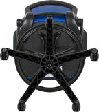 Flash Furniture Kale Mid-Back Blue Mesh Ergonomic Drafting Chair | Adjustable Foot Ring, Flip-Up Arms