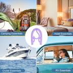 6 Pcs Portable Travel Hangers for Cruise Ship Essentials 2026, Plastic Folding Foldable Hangers Clothes Drying Rack Travel Accessories for Suitcase, RV, Camping, Flying, Hotel, Road Trip (Multi)
