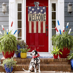 AVOIN colorlife Patriotic 4th of July House Flag 28x40 Inch Double Sided Outside, Memorial Day Retro American Stars and Stripes Welcome Yard Outdoor Decoration