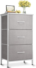 AODK Small Dresser for Bedroom Nightstand with 3 Storage Drawers,Light Grey | Chest of Drawers End Table for Living Room, Closet Dresser with 3 Storage Drawers Organizer Clothes