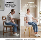 Corduroy Dining Chairs Set of 4, Ergonomic Curved Backrest Armchair with Gold Legs, Elegant Ribbed Upholstery Side Chairs for Glam Living Room & Dining, Cream White