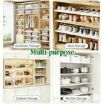 Expandable Closet Shelf Organizer, Adjustable Shelves Organizer, Storage Shelving Rack DIY Divider RV Separator for Cabinet Pantry Wardrobe Cupboard Kitchen, Small 1 Pack