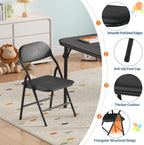 GAOMON 7 Piece Set Folding Table and Chairs Set, Boys and Girls Activity Table and Chairs Set for Dining Room,Daycare,Classrooms