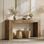 Tribesigns 63-Inch Fluted Entryway Table, Farmhouse Long Narrow Console Table, Sofa Table Behind Couch for Living Room, Hallway, Foyer