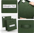 Fabric storage cubes (8 Pack) 13 Inch Cube Storage Bin, cube organizer bins with 8 Labels Window Cards & a Pen, Foldable cube organizer bins and Storage Box, Dark Green