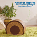 ECR4Kids SoftZone Tree Log Quarter Seat, 12in, Kids Bench, Chocolate