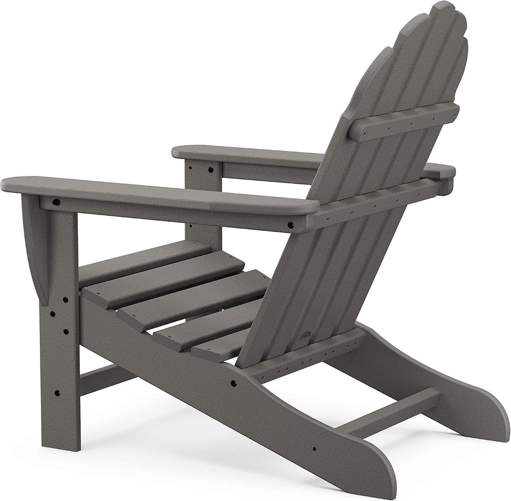 Polywood Adirondack Chair & 18" Side Table Bundle, Sand