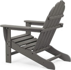 Polywood Adirondack Chair & 18" Side Table Bundle, Navy