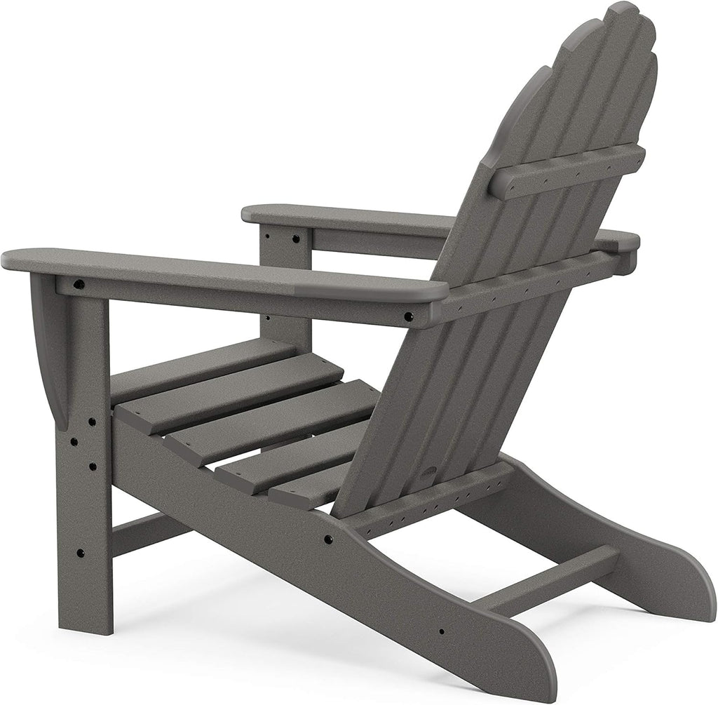 Polywood Adirondack Chair & 18" Side Table Bundle, Sand