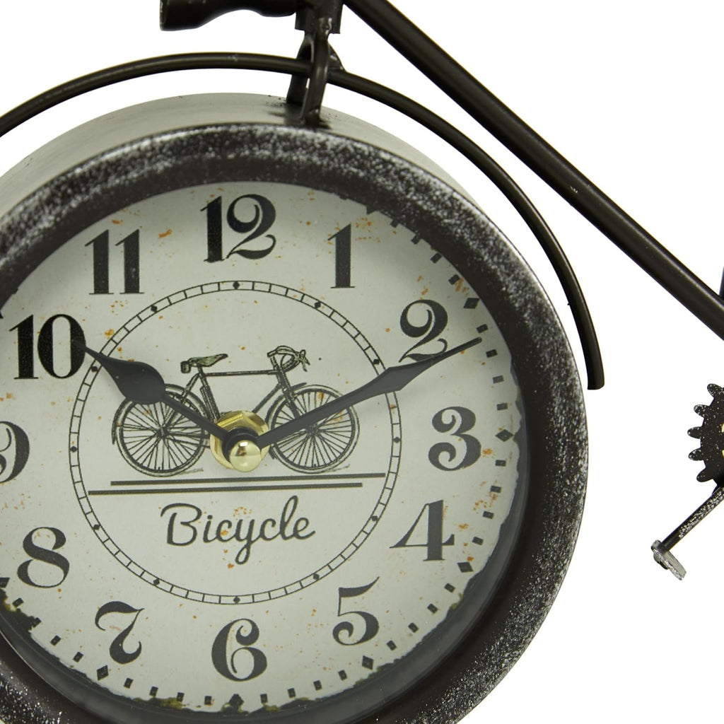 Deco 79 Metal Bike Clock, Set of 2 15"W, 9"H, Black