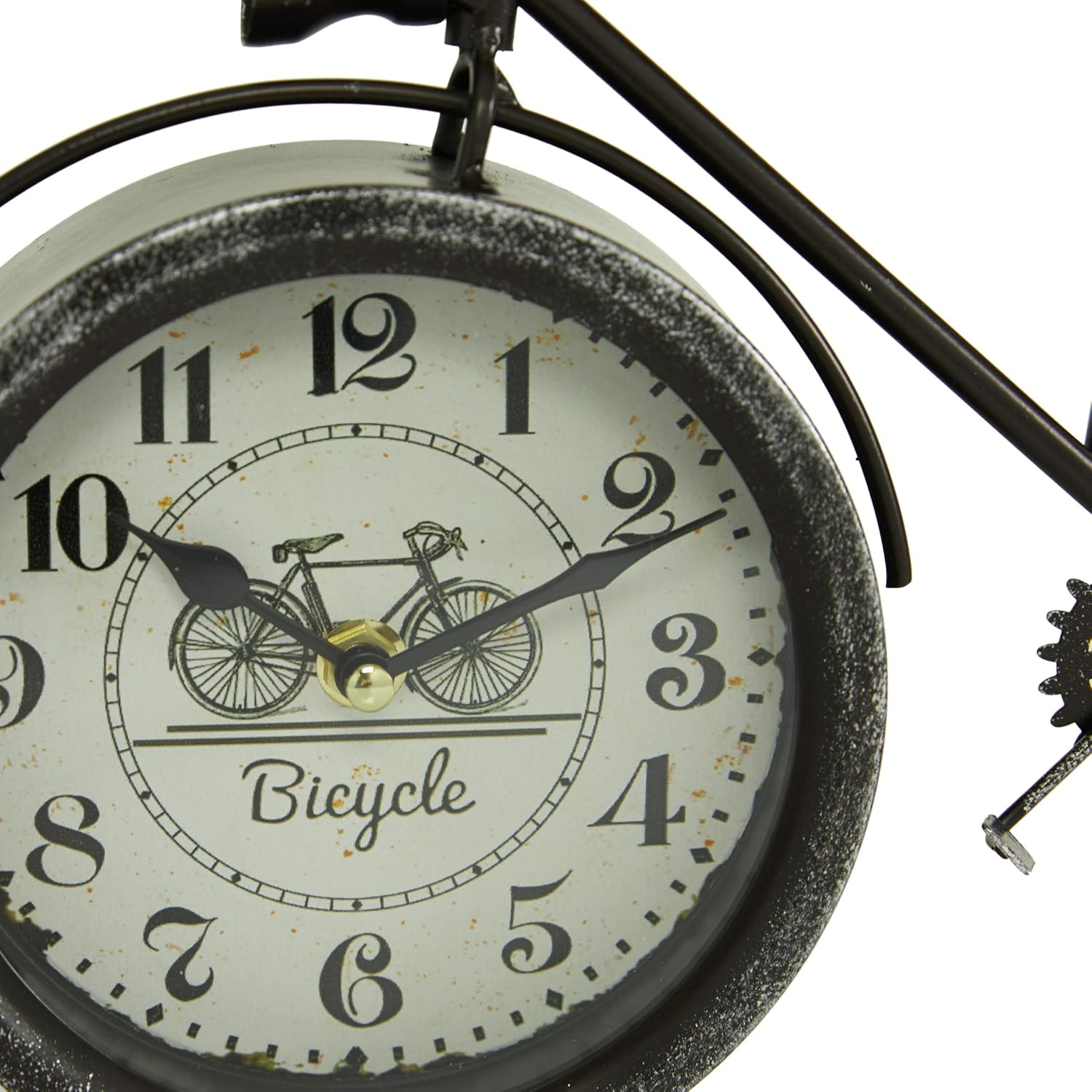 Deco 79 Metal Bike Clock, Set of 2 15"W, 9"H, Black