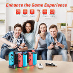 Switch Controller Charger Dock Station for PSP Gaming Console Compatible with Nintendo Switch & OLED Model Joy-con, Charging Dock Station Support to Charge 6 Joycons