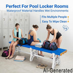 ABS Plastic Utility Bench for Locker Room, Pool, Gym and Spa, Indoor Outdoor Seating Bench(80inch)
