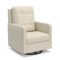 Storkcraft Beckett Small Spaces Swivel Glider Nursery Chair (Pearl) – Conveniently Compact Size, Baby Nursery Chair Designed for Smaller Nurseries and Bedrooms