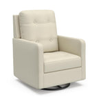 Storkcraft Beckett Small Spaces Swivel Glider Nursery Chair (Pearl) – Conveniently Compact Size, Baby Nursery Chair Designed for Smaller Nurseries and Bedrooms