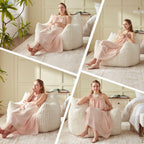 Achicsofar Giant Bean Bag Chairs for Adults Teens, Large Bean Bag Sofa Chairs with Filling Comfy Fuzzy BeanBag Chair with Armrests for Bedroom Living Room Reading