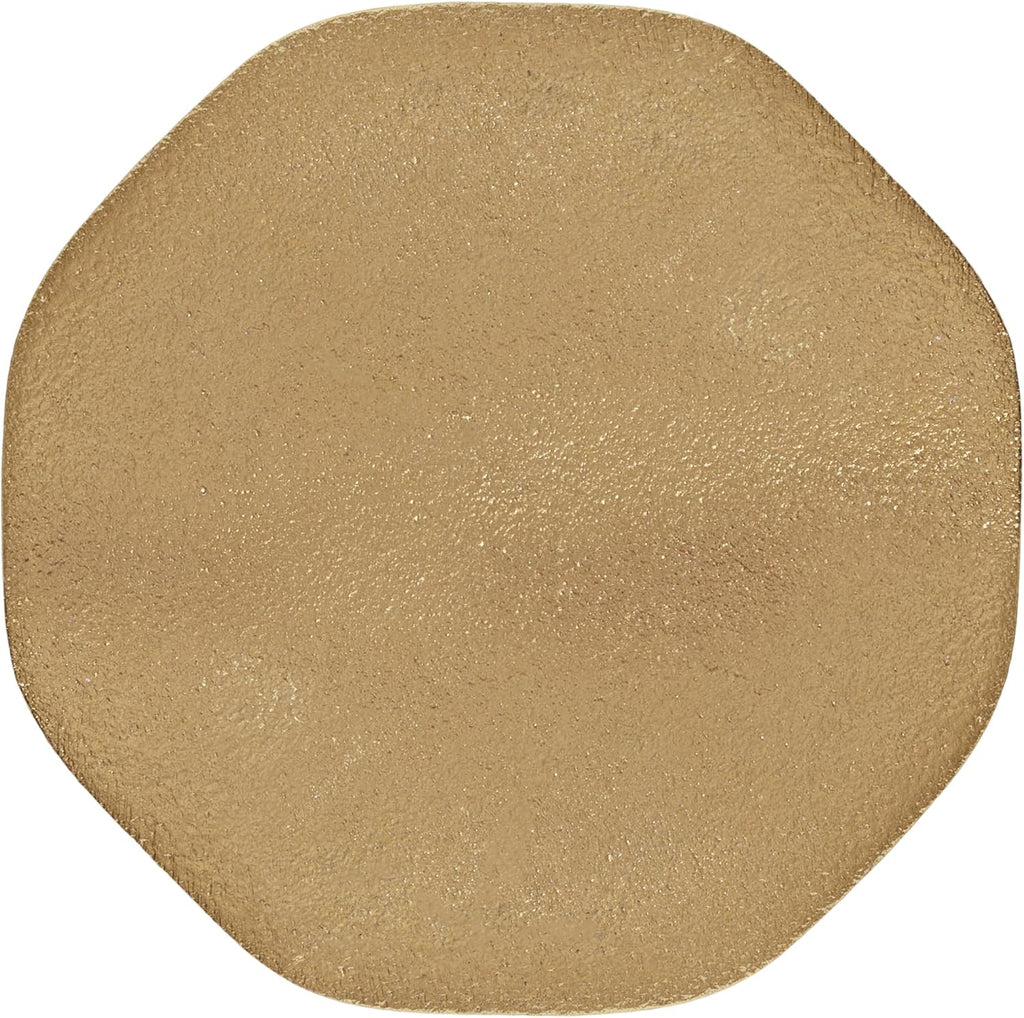 Kate and Laurel Pianka Decorative Modern Pedestal Round Drink Table, 7 x 7 x 22, Gold, Cast Aluminum Mini Table with Organic Tabletop Shape for Use as Small Plant Stand or Living Room Accent