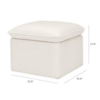 Babyletto Cali Storage Ottoman in Performance Cream Eco-Weave, Water Repellent & Stain Resistant, Greenguard Gold Certified and CertiPUR-US® Certified