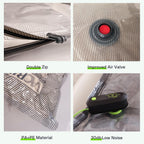 Vacbird Vacuum Bags for Travel with USB Electric Pump, 15 Pack Carry-on Size Compression Packing for Luggage and Suitcase, Space Saver Bags for Clothes and Clothing Travel