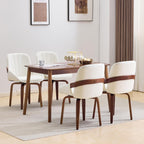 Swivel Dining Chairs Set of 4, Mid Century Modern Swivel Dining Chairs with Arms，Upholstered Kitchen & Dining Room Side Chairs with Solid Wood Legs for Living Room