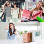 GoMaihe Bag & Purse Organizer for Closet: Adjustable Clear Handbag Storage Shelf - Plastic Clutch Dividers | Minimal | Keep Purses upright