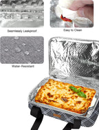 Casserole Carrier Bag, Single Insulated Food Bag, Hot Cold Lasagna Holder Tote for Picnic, Potluck or Travel, Lightweight Picnic Bag