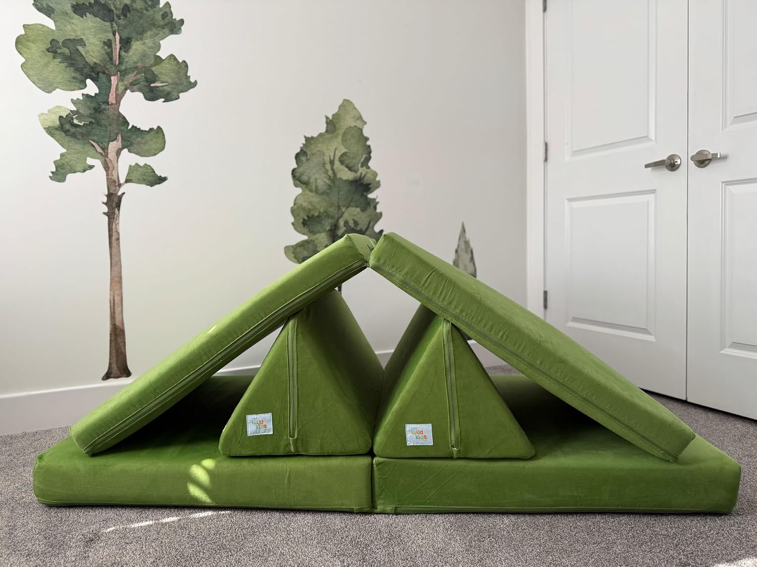 Dream Couch - Original Full-Size Triangles Play Couch, High Density Modular Foam Sofa for Playroom, for Toddlers and Kids - Washable & Convertible Playroom Furniture, Roary