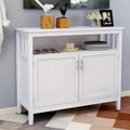 Modern Kitchen Pantry, Storage Sideboard Buffet Server Cabinet with 2 Doors, White, Easy to Maintain, for Dining Room