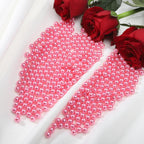Vase Filler Pearls, 2200 Pcs No Hole Pearl Vase Beads, Plastic Fake Pearl for Crafting, Pearls for Makeup Brush Holder Beads, Tabble Scatter, Vase Decor, Wedding Birthday Party (Pink, 6mm)